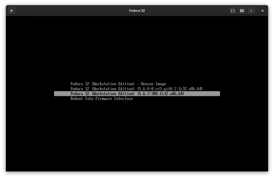 systemd-boot running inside GNOME Boxes